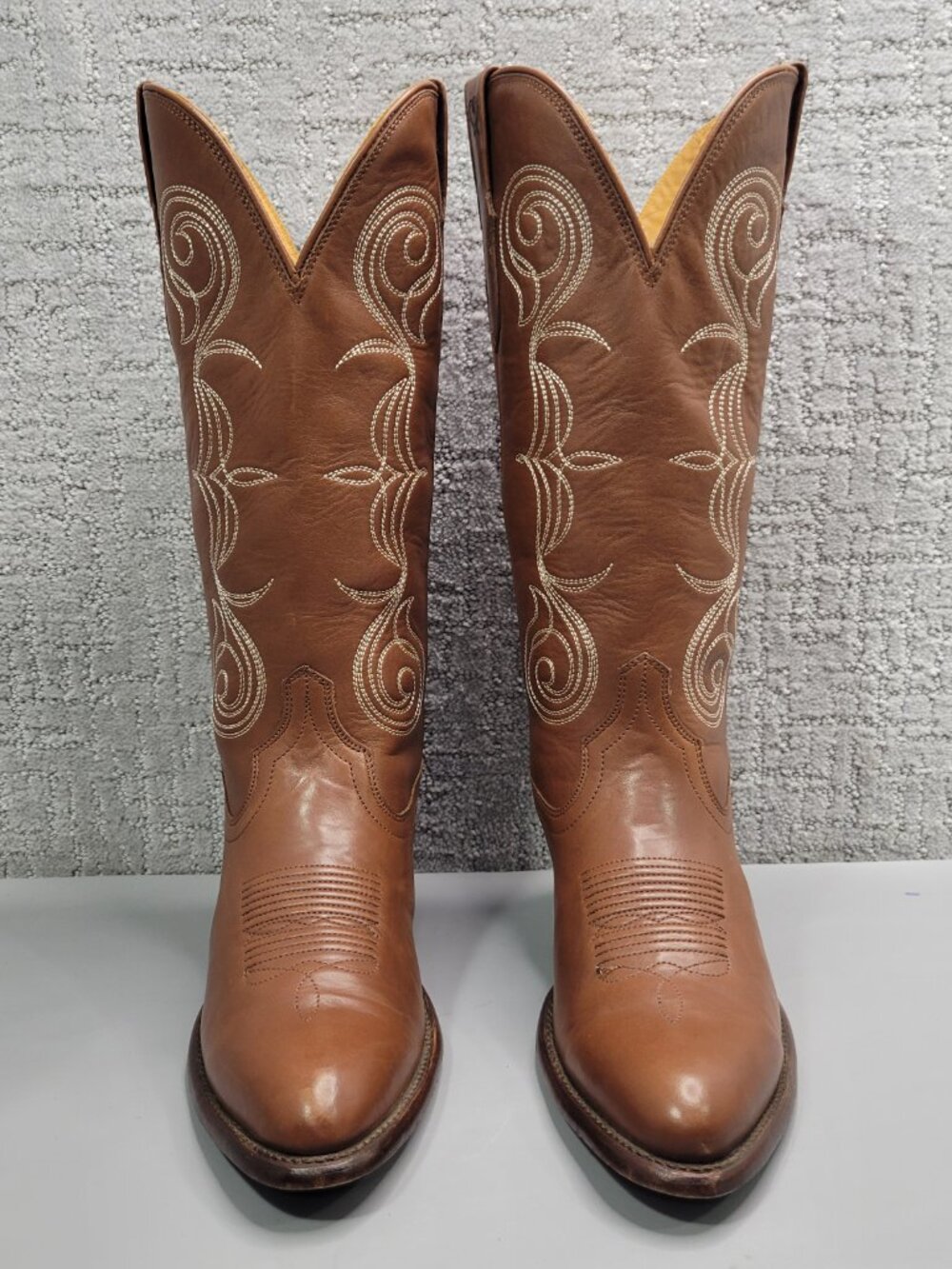Tecovas The Jane Women's Size US 8.5B Saddle Cowhide Cowgirl 14" Boots. - Picture 2 of 11